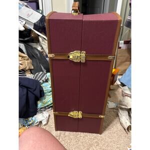 American Girl burgundy steamer trunk Samantha girl on the go guc read